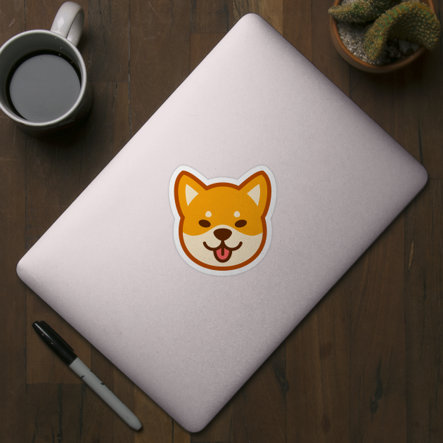 Gold Shiba: Eyes open tongue by Red Wolf